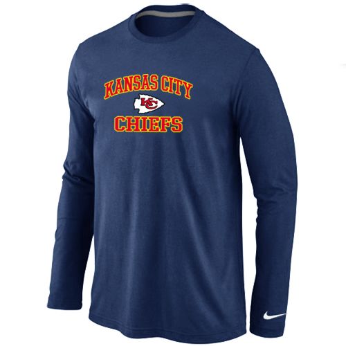 Nike Kansas City Chiefs Heart & Soul Long Sleeve NFL T-Shirt - Dark Blue